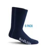 Hard Yakka 7-12 Navy Bamboo Work Socks 6 Pack BRAND breathable Cool Dry