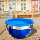 Metal Container Anti-rust Premium Round Bowl with Plastic Cap Salad Fruit Pan