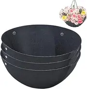 Round Fabric Flower Planter - Fabric Flanterva - Sket Liner - Round Felt Planter - Liner Insulation - 3 Pieces Garden Decoration for Plant Baskets