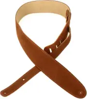 D'Addario 2.5" Suede Guitar Strap - Honey (2-pack) Bundle