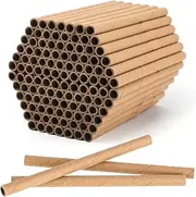 120pcs Mason Bee House, 6in Long Cardboard Tubes Refills 8mm Inner Diameter Bee Nesting Paper Tube Inserts Bee Hives Tube Replacement
