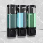 3 Chamber Shampoo Soap Dispenser for Shower Wall Mounted and Conditioner Black