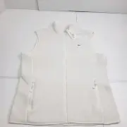 VINEYARD VINES VEST Womens Size M Harbor Fleece Full Zip Marshmallow White NEW