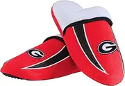 FOCO Men's NCAA College Team Logo Sherpa Slide Slippers