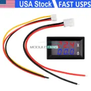 DC0-100V 0-50A Voltmeter Ammeter LED Dual Digital Volt Amp Meter Gauge + Shunt