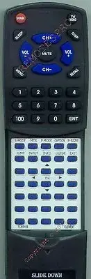 Replacement Remote for ELEMENT FLX1511B, FLW1921B, FLW1920B