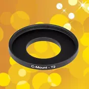 C Mount (25mm x0.75) Male to T2 T M42 (42mm x0.75) Female Telescope Ring Adapter