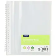 J.Burrows Recycled A5 Display Book 20 Pockets Clear