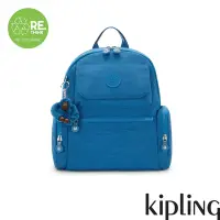 在飛比找Yahoo奇摩購物中心優惠-Kipling 質感寶石藍多口袋拉鍊後背包-MATTA
