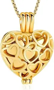 [Oinsi] Memorial Cremation Jewelry Eternal Heart Cremation Locket Necklace With Mini Urn Jewelry For Ashes Of Loved Ones Keepsale Pendant