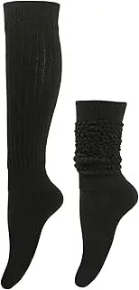 [AZIDWERYQ] Slouchy Socks for Women 20.5'' Thigh High Scrunch Socks Women with Thick Sole Washable Push-Down Slouch Socks with Elastic Band for Gym, Workouts, Exercises, Dance, Yoga and Etc. Slouch Socks