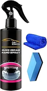 Nano Scratch Repair Spray for Cars - Vehicle Scratches Remover Nano Spray,120ml Quick Repairing Paint Polish Agent with Towel and Sponge for Car, Long-Lasting Protection
