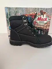 Mack Boots Force Steel Toe lace Up Safety Work Boots Black NEW RRP $219 SZE US8