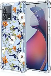 for Moto S30 Pro,Moto Edge 30 Fusion Phone Case with Clear Floral Pattern,Shockproof Protection Soft TPU Case for Motorola S30 Pro,Motorola Edge 30 Fusion (Colorful Floral)