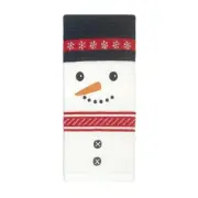 St Nicholas Square Christmas Snowman Jacquard Bathroom Bath Hand Towel