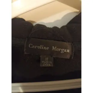 Caroline Morgan英倫風連帽長版外套M號澳洲品牌黑100%polyester