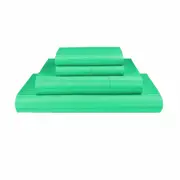 Cyan 1000TC Microfiber Stripe Single KS Double Queen King Fitted Flat Sheet Set