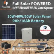 Full Solar Powered Automatic Electric Double Swing Gate Motor Opener Steel