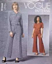 Vogue Misses Jumpsuit & Belt Sewing Pattern R10644 Sizes 16-24 NEW UNCUT