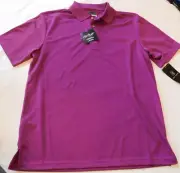 PGA Tour Air Flux Size XXL 2XL Short Sleeve Golf Polo Shirt Grape Juice NWT