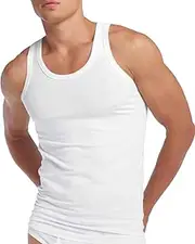 [Undercover] 6 Pack Mens 100% Cotton Jersey Sleeveless Singlet Undershirt Classic Sports Gym Vests