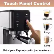 Tesslux Semi-automatic Espresso Machine With Touch Panel, Steam Wand BRAND NEW