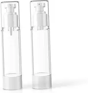 PLAFOPE 5pcs Empty Press Type Lotion Bottle for Travel Refillable Shampoo Dispenser Container (100ml)