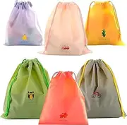 PE Plastic Folding Sport Bag,6Pcs PE Plastic Folding Sport Home Travel Storage Waterproof Drawstring Bag,Nylon Drawstring Bag Clothing Storage Bag,PE Plastic Folding Sport Home Travel Drawstring Bag