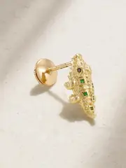 [Yvonne Léon] Yvonne Léon - 9-karat Gold, Tsavorite And Diamond Earring - One size One size Gold