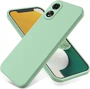 Case for Oppo A78 4G, Silicone Protective Phone Case for Oppo A78 4G with Silicone Lanyard, Slim Thin Soft Shockproof Cover for Oppo A78 4G Silicone Case Green