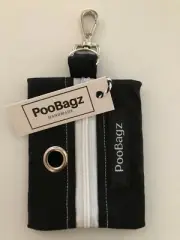 Handmade Dog Poo Bag Holder - Black and White
