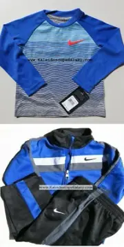 Nike Boys 24 Months/2T Winter Tracksuit Track Pants Black Blue Jacket