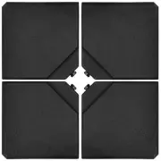 Alpulon Patio Umbrella Base Weights 33"x33"x3.5" 4-Pieces Plastic Black Durable