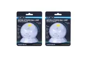 2x Brillar Motion Activated Battery Wall Mount Ball Light w Cob LED Technology