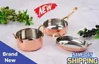 Copper Plated Stainless Mini 3pc set (Skillet Fry Pan, Dutch Oven, Au Gratin)