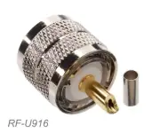 UHF PL-259 Male Crimp Type RF Connector for RG316/RG174/LMR100 Coax wire