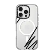 iPhone 16 Pro Clear Case MagSafe Compatible LINE ART
