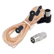 75 ohm Dipole Antenna Unbal F-Type Male + TV Male Adapter for FM AM Radio Yamaha