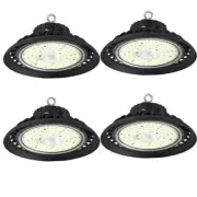 WYZM High Bay Light 10" 16000-Lumens 5000K Dimmable Daylight UFO Black (4-Pack)
