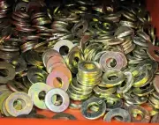 1/4" SAE F436 HARDENED FLAT WASHER YELLOW ZINC 25 EACH