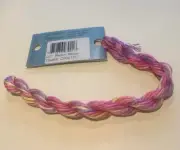Silk waterlilies Thread 6 Yd Caron #021 Peach Melba (Varigated) Pink/Yello