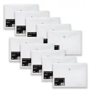 10pc Colourhide A4 Document Wallet Envelope Paper/File Organiser Rectangle Clear