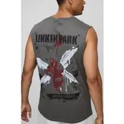 Mens Grey Regular Fit LinkIn Park License vest