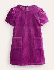 Cord Shift Dress Chrysanthemum Purple Girls Boden