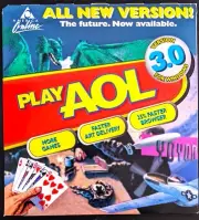 PLAY AOL Vintage America Online v3.0 Collectible Disk, AOL 3.5" Floppy, 1996 !