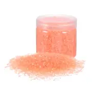 305g Crushed Glass Chips 3-6mm Irregular Broken Sprinkles Glass, Orange Red