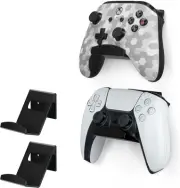 2 Pack Metal Controller Holder Stand Wall Mount for Xbox, PS5, PS4, PC & More...