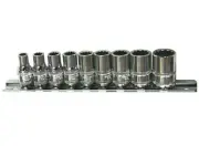 SP TOOLS - 9 PIECE 1/4" DRIVE SAE SOCKET RAIL SET SP20131
