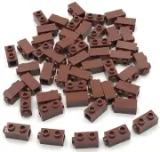 Lego 50 New Reddish Brown Bricks Modified 1 x 1 x 1 2/3 with Studs on 1 Side