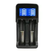 YS-2 18650 Smart LCD Dual Battery Charger with Micro USB Output for 18490/18350/17670/17500/16340 RCR123/14500/10440/A/AA/AAA